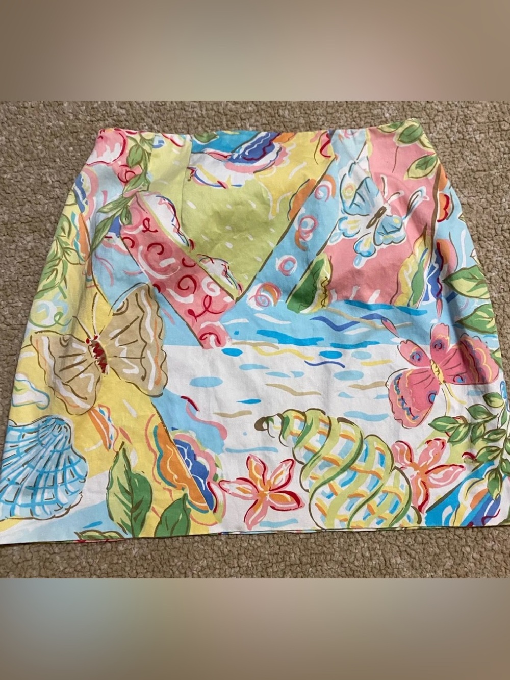 Talbots Y2K Summer Floral Watercolor Skirt